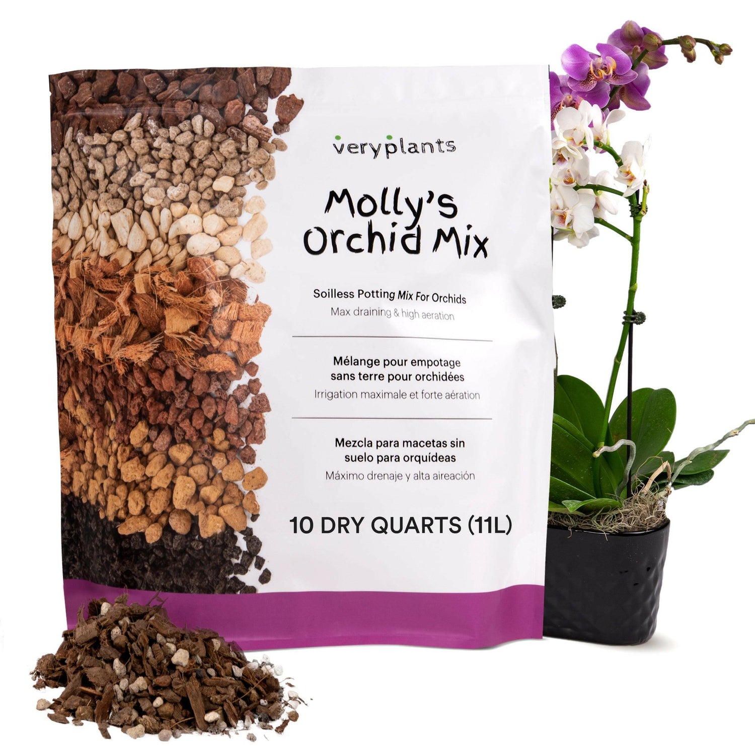 Molly's Orchid Mix - Premium Soilless Orchid Potting Mix - VERYPLANTS
